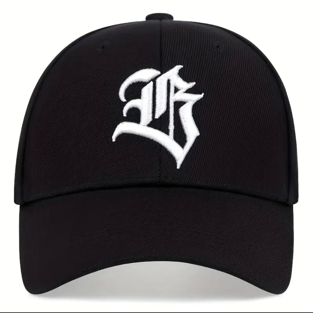 Gothic Style Letter Embroidered Baseball Cap, Sunscreen Curved Brim Breathable